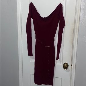 Hera Collection Off The Shoulder Midi Dress